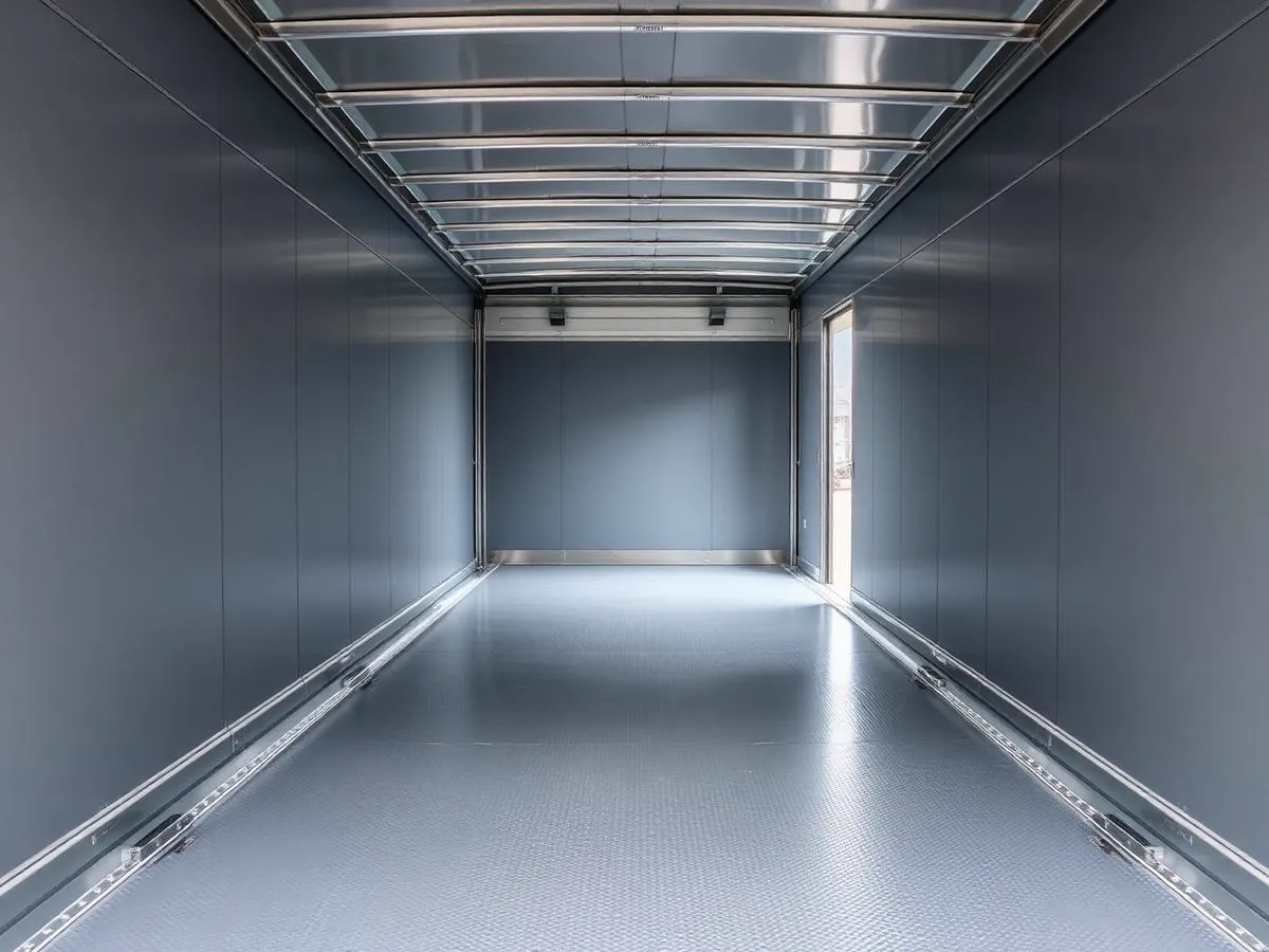 Laadruimte van een trailer met naadloze beschermende coating